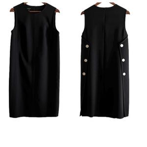 Escada 100% Virgin Wool Sleeveless Side/Back Button Dress 40 (US M-10)